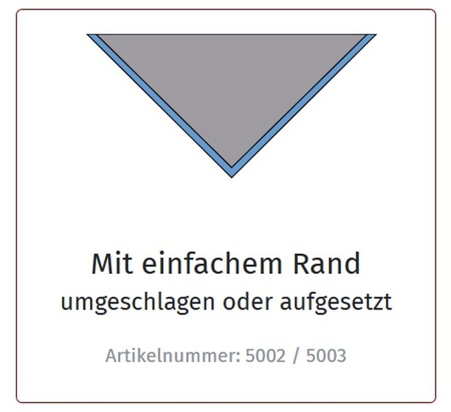 Halstuch, C. einfarbig, mit Rand -umlegt-