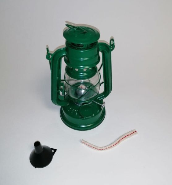 Petroleumlampe - 20cm grün