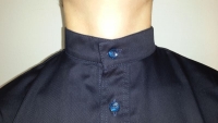 Schlupfhemd marineblau, langarm o. Schulterklappen